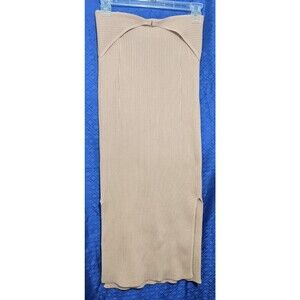 Jonathon Simkhai Skirt ~ Size S ~ Slitted ~ Ribbed ~  Fleshtone / Tan